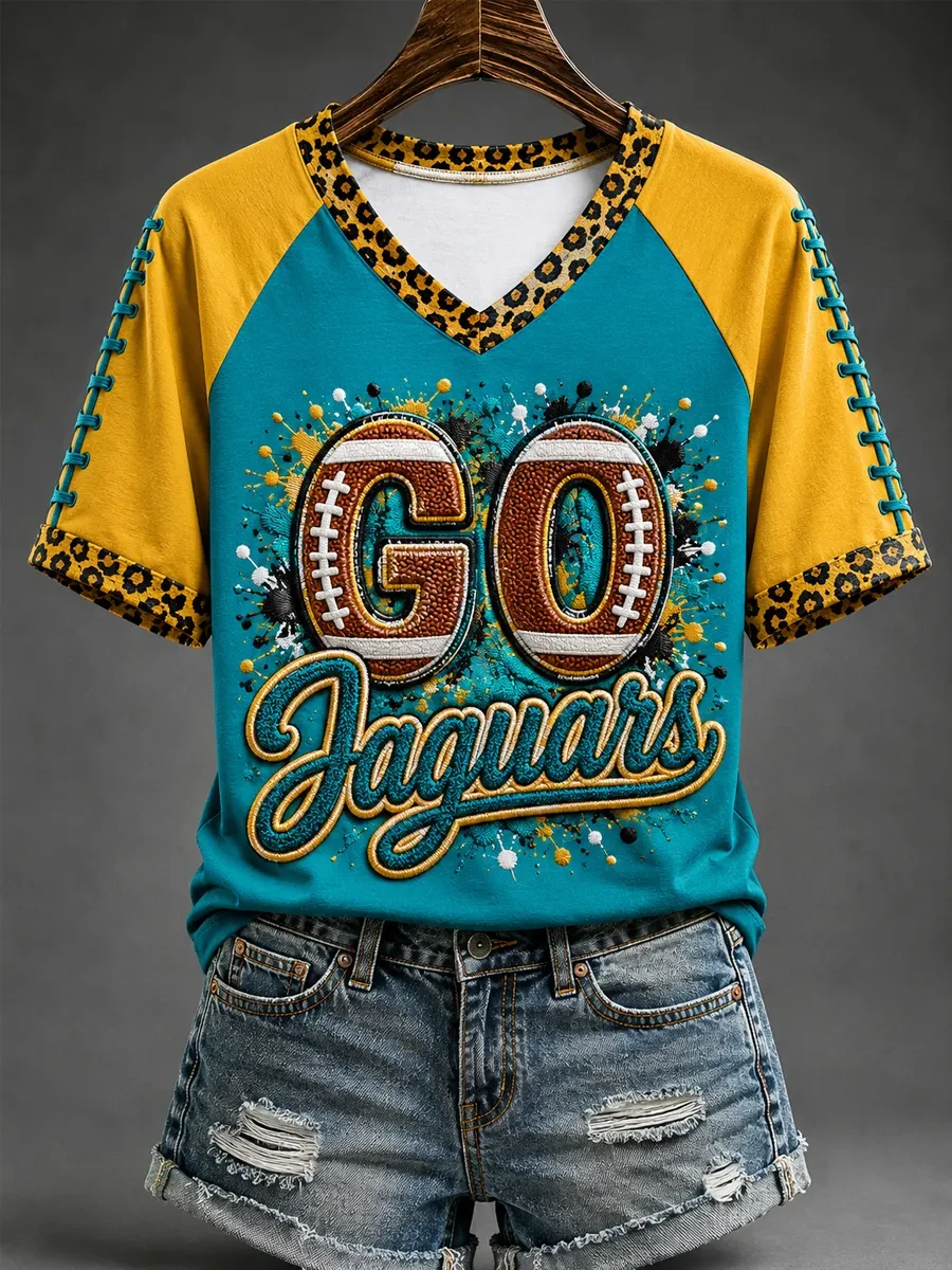 Jacksonville Jaguars Merch Go Jaguars Game Day V-Neck T-Shirt Gifts For Jacksonville Fan