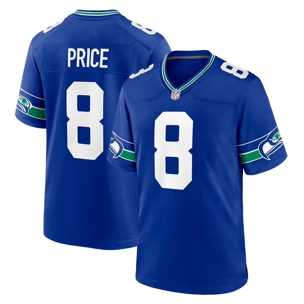 Jadarian Price Jersey Shirt 2026 Seattle Seahawks Merch #8 Seahawks Alternate Game Jersey Jadarian Price Jersey Shirt 2026 Seattle Seahawks Merch #8 Seahawks Alternate Game Jersey