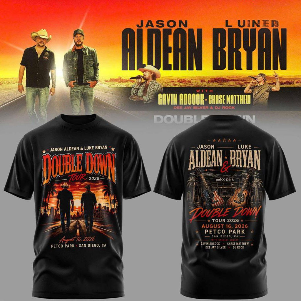 Jason Aldean x Luke Bryan Merch Petco Park San Diego 2026 Concert T-Shirt Fans Gift Ideas