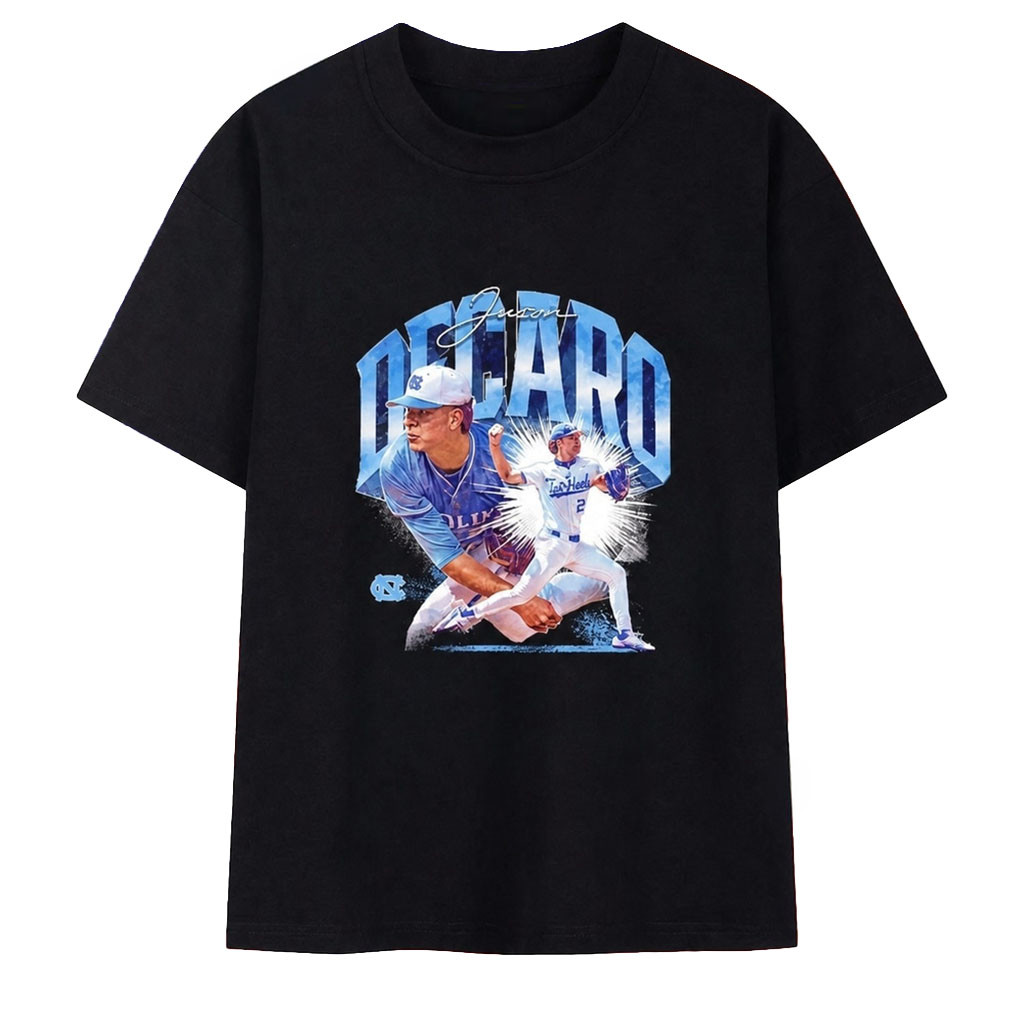 Jason DeCaro North Carolina Tar Heels Baseball Vintage T-Shirt Jason DeCaro Merch Fan Gifts Jason DeCaro North Carolina Tar Heels Baseball Vintage T-Shirt Jason DeCaro Merch Fan Gifts