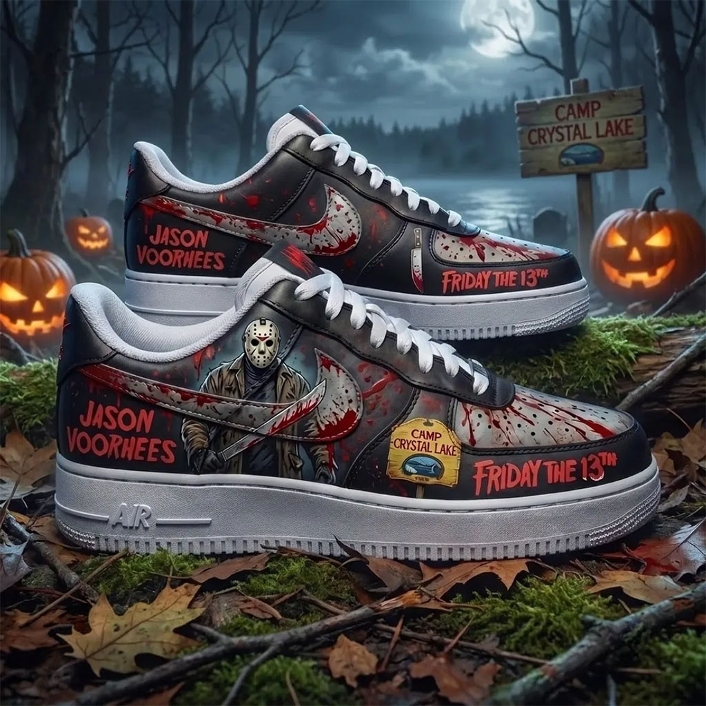 Jason Voorhees Friday The 13th Sneakers Jason Voorhees Merch Gifts For Horror Lovers