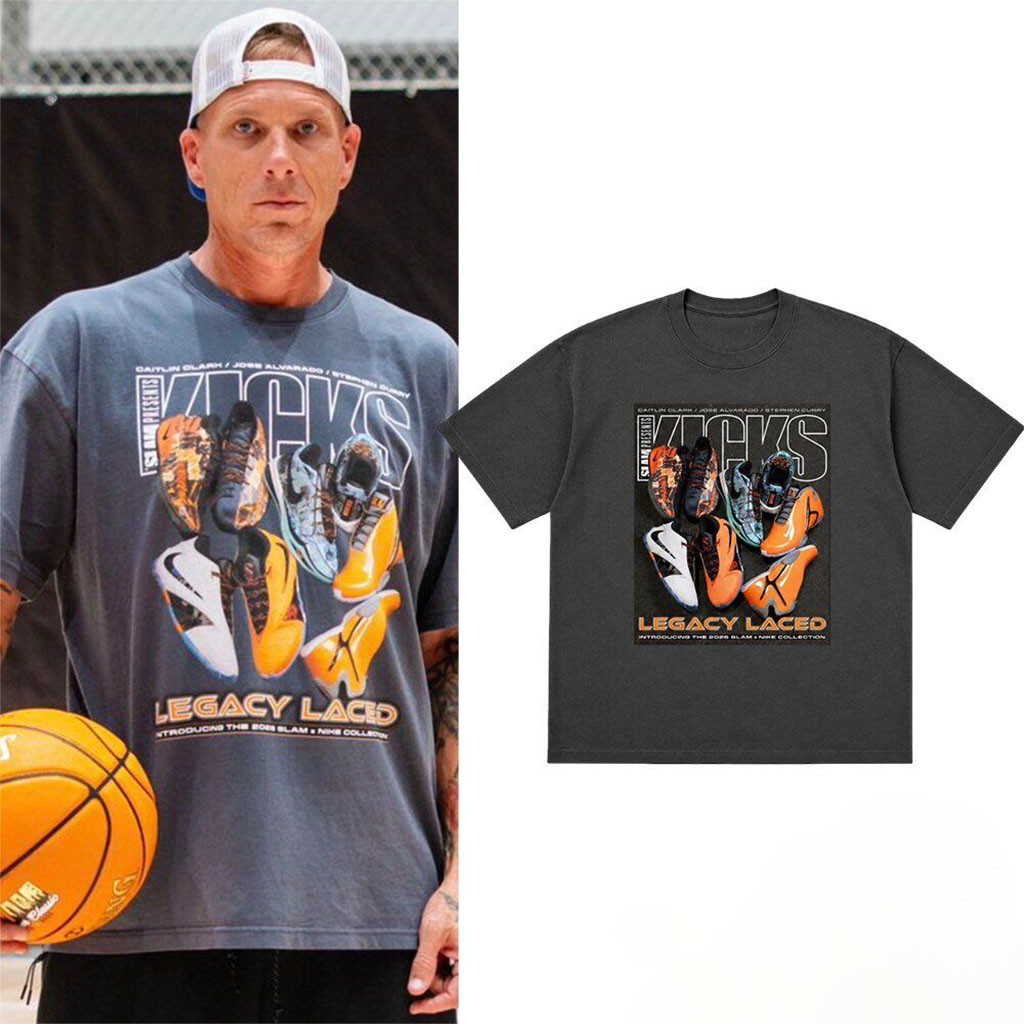 Jason Williams Basketball Legend SLAM Presents KICKS Legacy Laced T-Shirt Jason Williams Merch