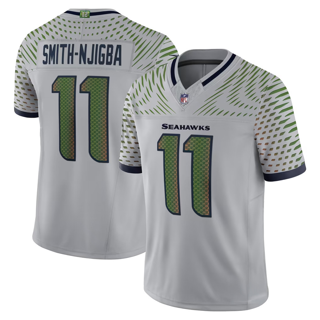 Jaxon Smith-Njigba Jersey Shirt 2026 Seattle Seahawks Merch #11 Seahawks Rivalries Jersey Gifts