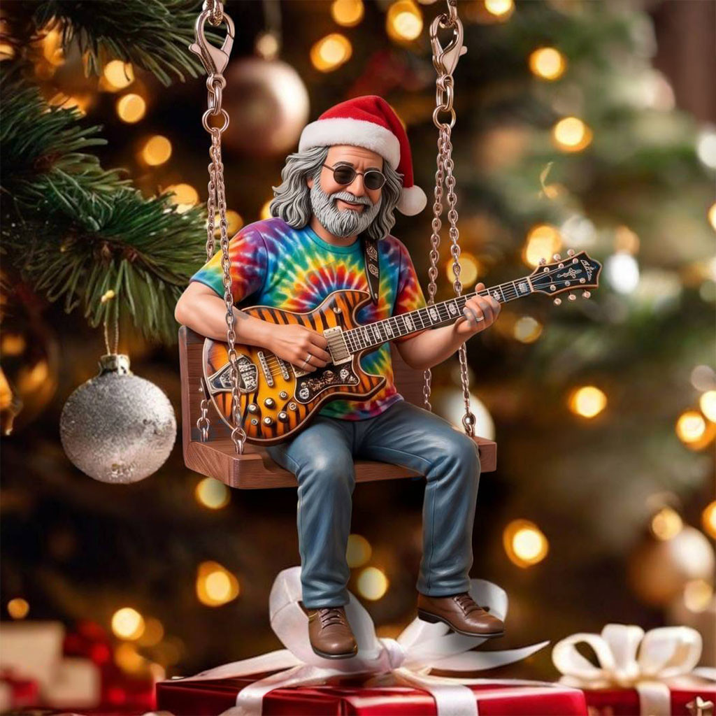 Jerry Garcia Swing Christmas Ornament Grateful Dead Music Holiday Ornaments Xmas Decor