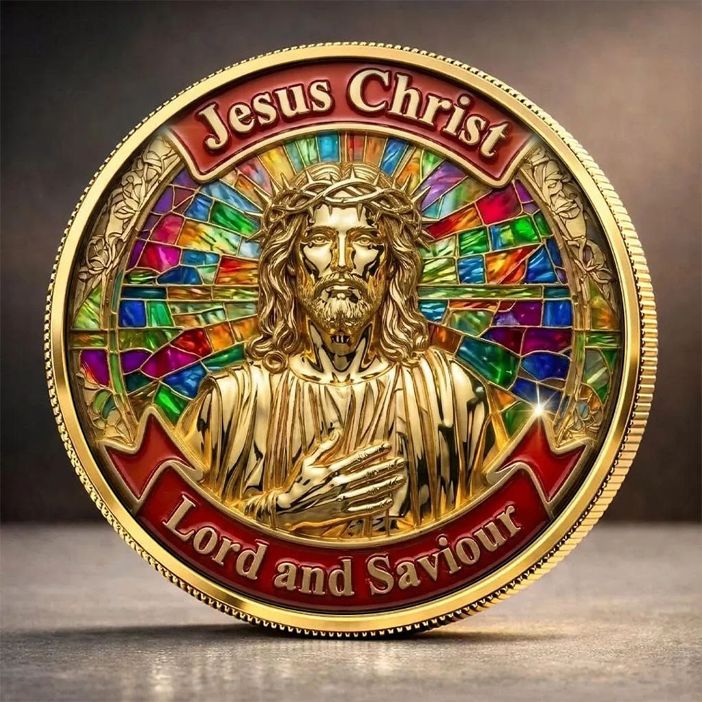 Jesus Christ Lord And Saviour Commemorative Coin Christian Gift For Jesus Lovers