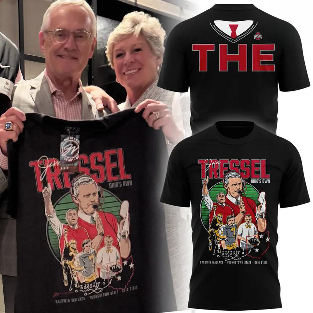 Jim Tressel Ohio's Own Commemorative Ohio State Black T-Shirt Jim Tressel Merch Best Fan Gifts