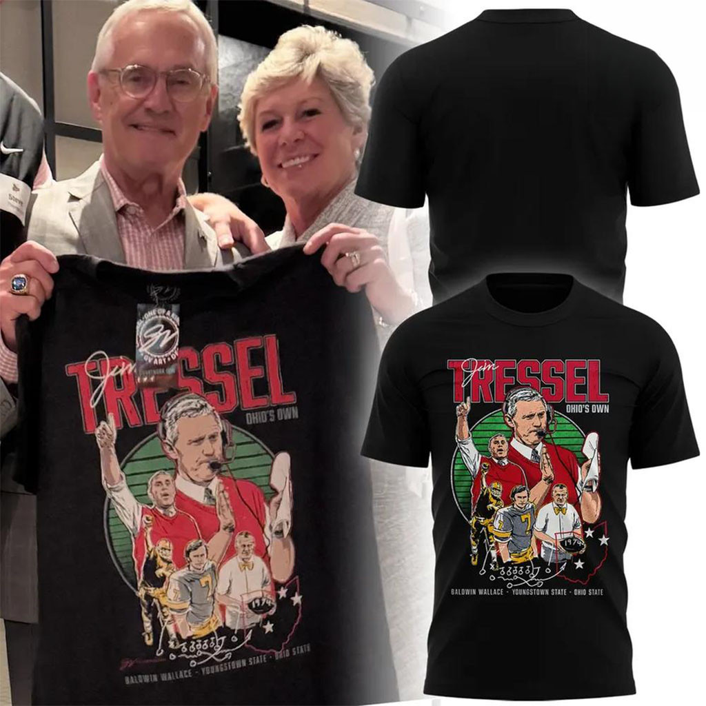 Jim Tressel Ohio's Own Commemorative Ohio State Black T-Shirt Jim Tressel Merch Fans Gifts