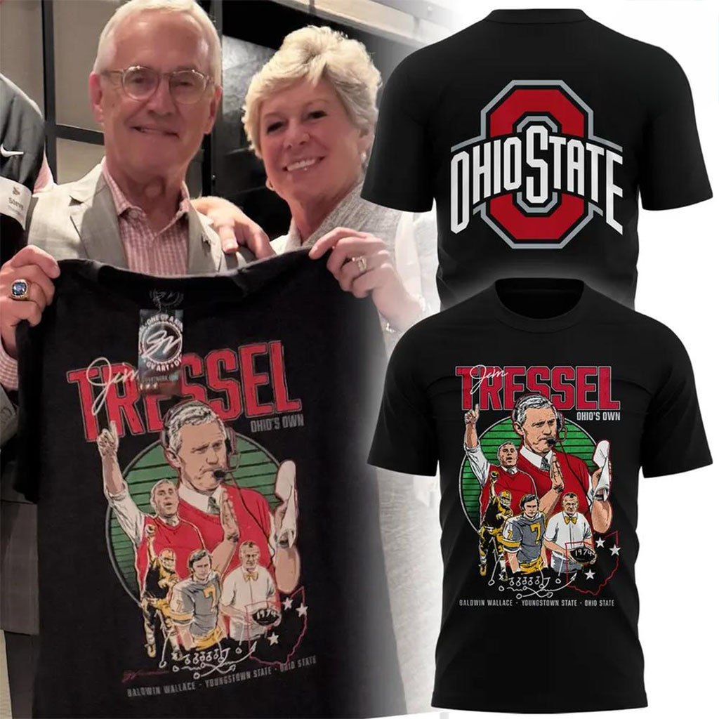 Jim Tressel Ohio's Own Commemorative Ohio State Black T-Shirt Jim Tressel Merch Gift For Fans Jim Tressel Ohio's Own Commemorative Ohio State Black T-Shirt Jim Tressel Merch Gift For Fans