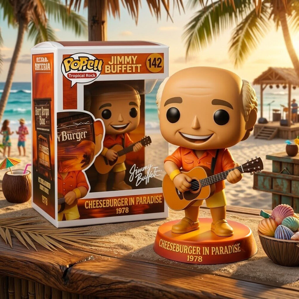 Jimmy Buffett Cheeseburger in Paradise Funko Pop Jimmy Buffett Merch Gift For Music Lovers Jimmy Buffett Cheeseburger in Paradise Funko Pop Jimmy Buffett Merch Gift For Music Lovers