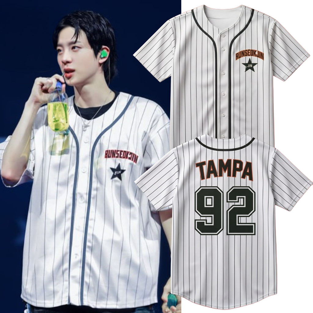 Jin BTS Runseokjin Ep Tour Canada Baseball Jersey Shirt Seok Jin Ep Tour Canada Merch