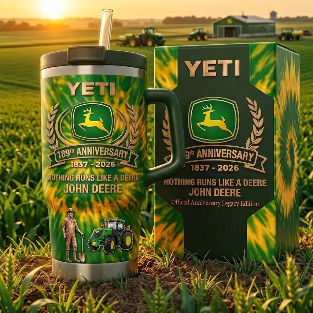 John Deere 189th Anniversary Tumbler Nothing Runs Like A Deere Travel Cup Gifts For Fathers