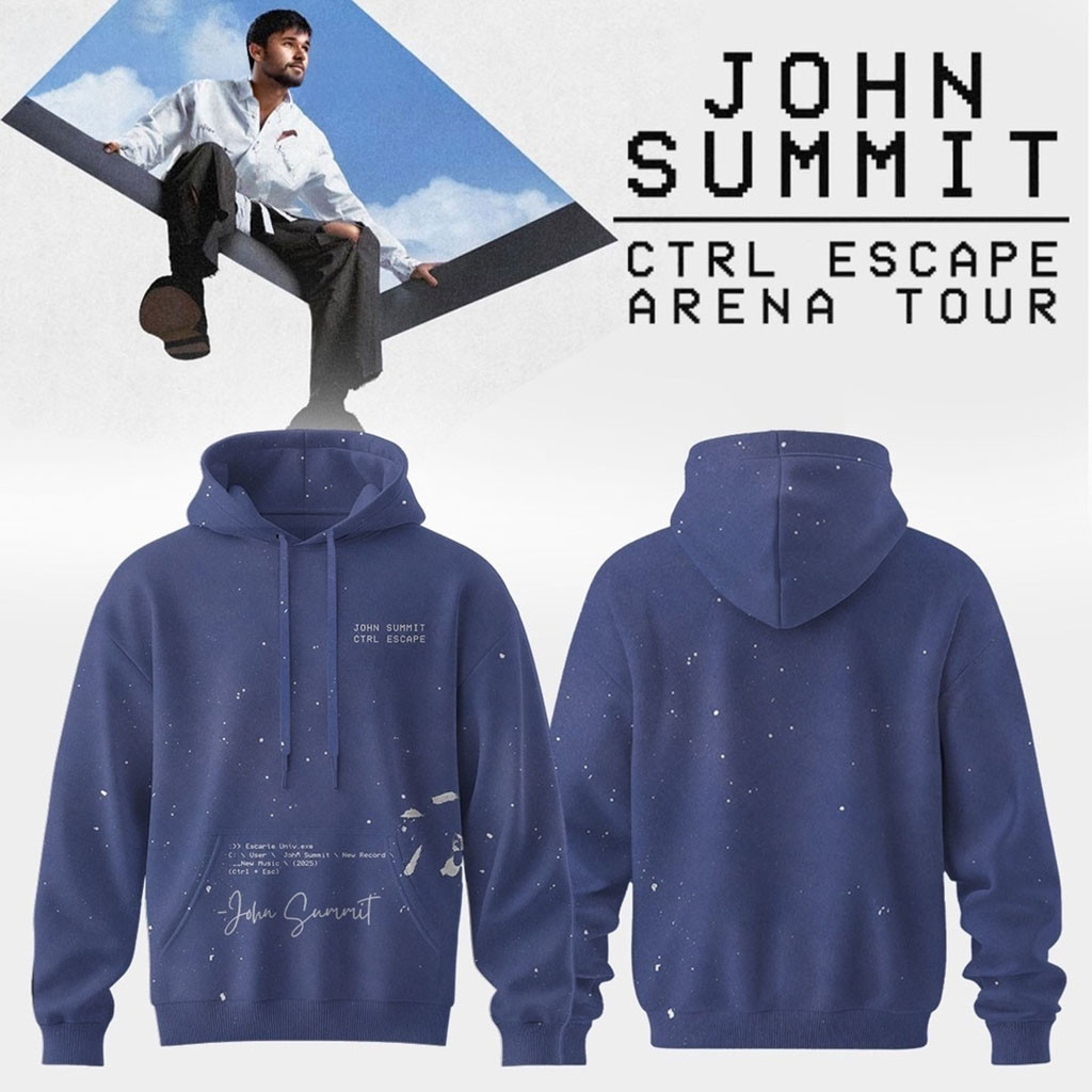 John Summit Merch CTRL ESCAPE Arena Tour 2026 Signed Hoodie Presents For Music Lovers