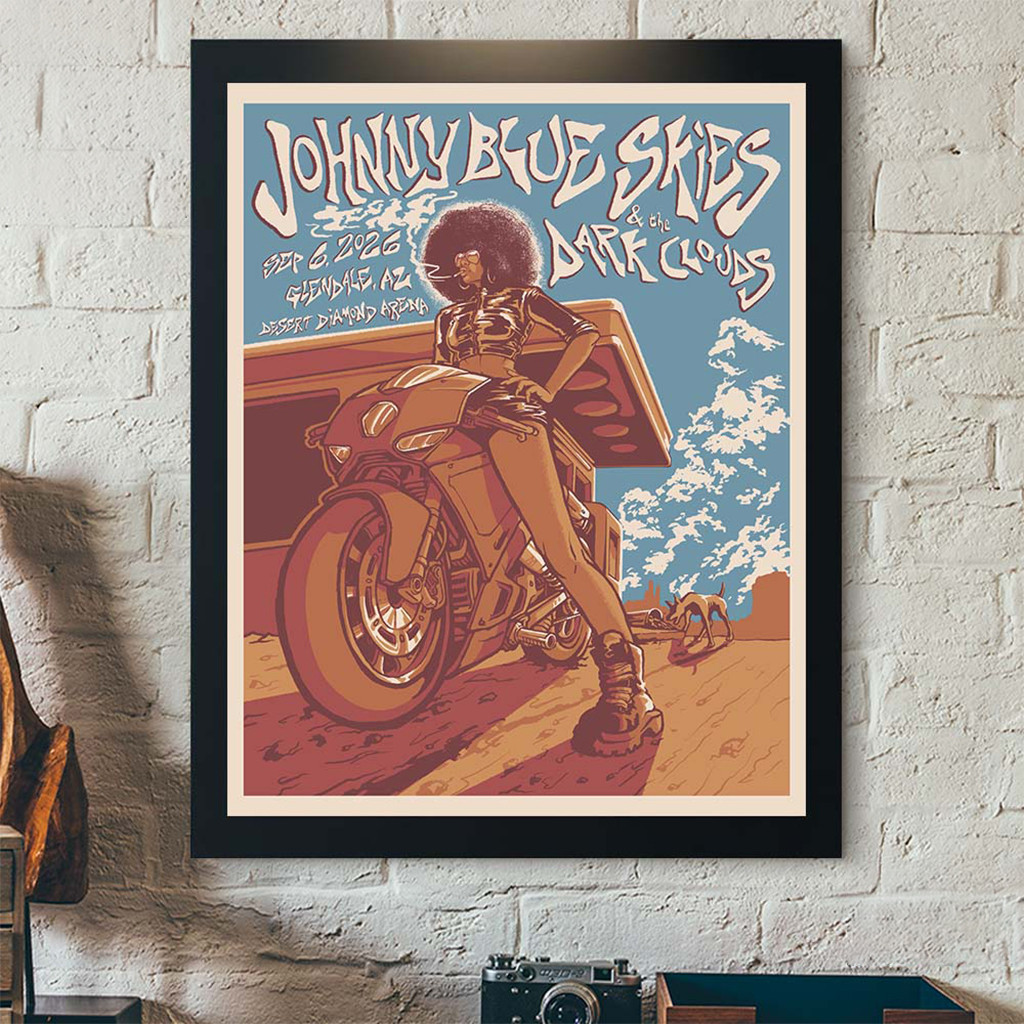 Johnny Blue Skies And The Dark Clouds Glendale AZ Event Poster 2026 Living Room Decor