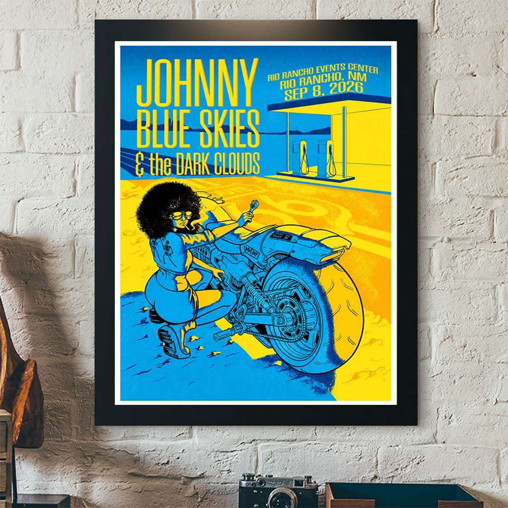 Johnny Blue Skies And The Dark Clouds Rio Rancho NM 2026 Event Poster Sturgill Simpson Merch