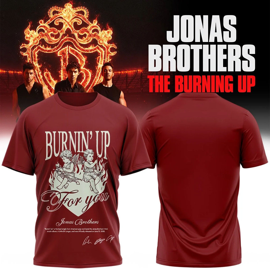 Jonas Brothers Merch 2026 The Burning Up Tour T-Shirt Music Lover Gift