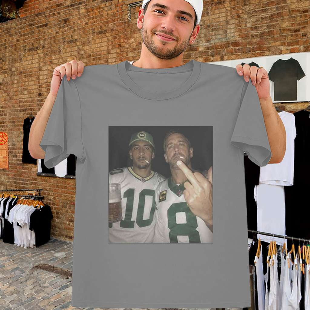 Jordan Love Aaron Rodgers Smoking Shirt Green Bay QB Tee Green Bay Packers Merch Fan Gifts Jordan Love Aaron Rodgers Smoking Shirt Green Bay QB Tee Green Bay Packers Merch Fan Gifts