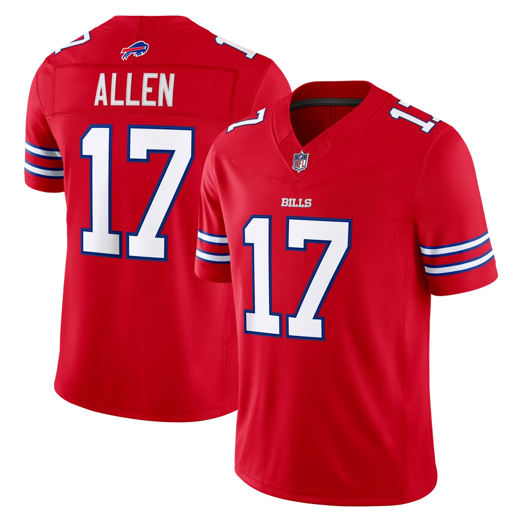 Josh Allen Merch #17 Buffalo Bills Josh Allen Red Alternate Vapor FUSE Jersey Football Fan Gear