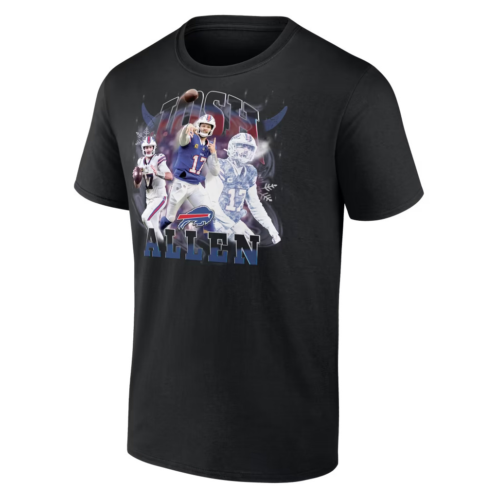 Josh Allen Merch 2026 Buffalo Bills Josh Allen Black Notorious T-Shirt Football Present Ideas