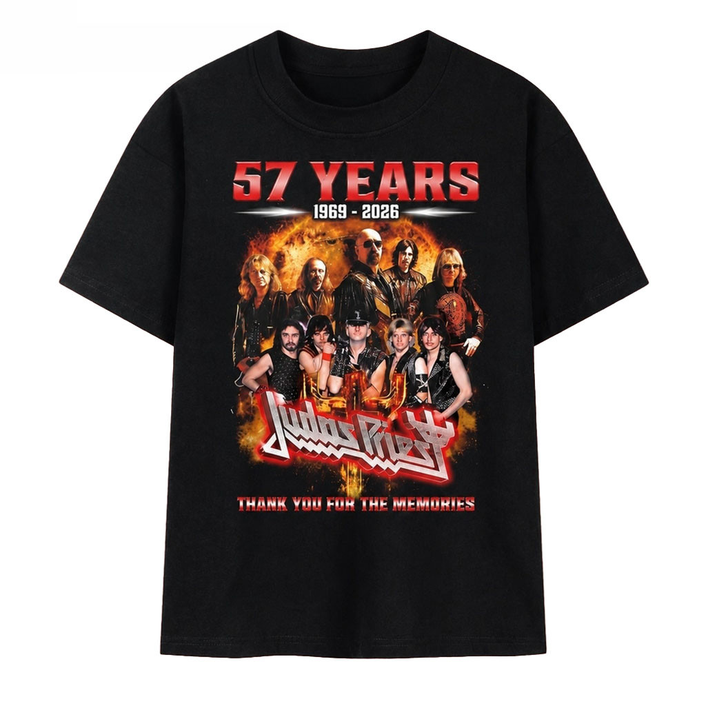 Judas Priest 57 Years 1969 2026 Thank You For The Memories T-Shirt Judas Priest Merch Fan Gifts