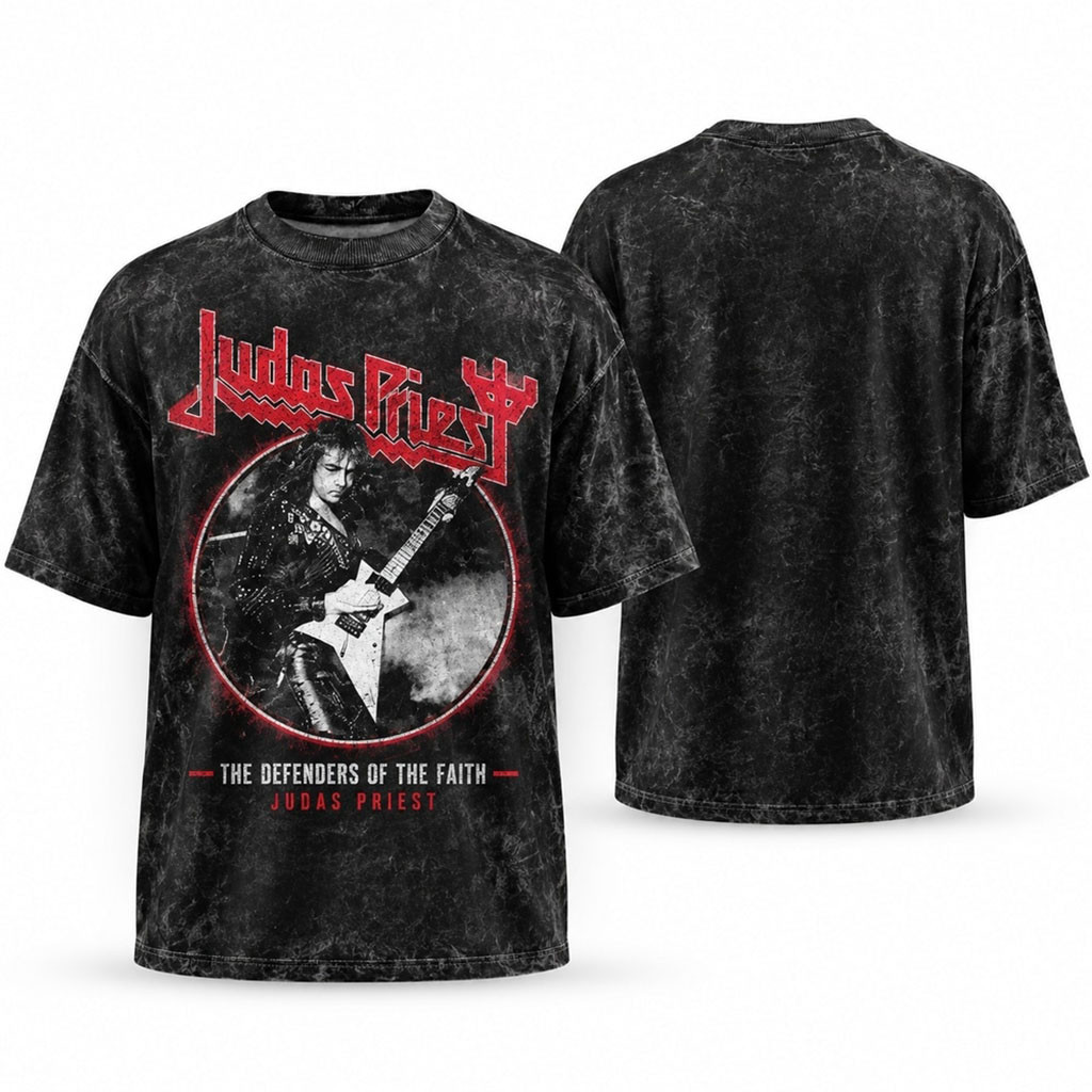 Judas Priest Defenders Of The Faith Classic Rock Guitarist Vintage T-Shirt Judas Priest Merch Judas Priest Defenders Of The Faith Classic Rock Guitarist Vintage T-Shirt Judas Priest Merch