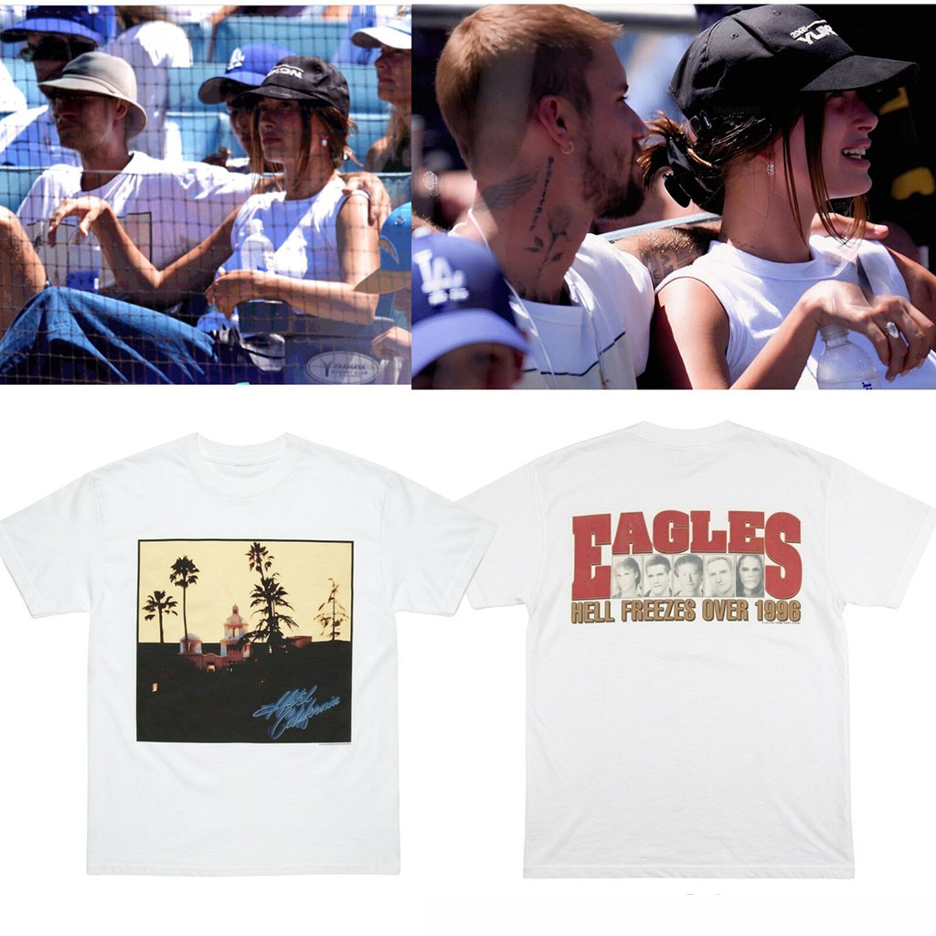 Justin Bieber The Eagles Hotel California 1994 Hell Freezes Over 1995 Concert Shirt Fan Merch
