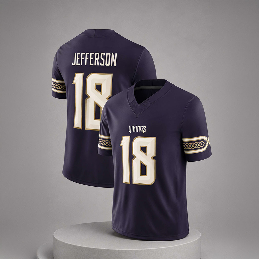 Justin Jefferson #18 Minnesota Vikings Rivalries Jersey MN Vikings Merch Gift For Football Fans