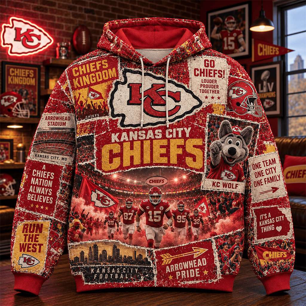 Kansas City Chiefs Arrowhead Pride Hoodie Game Day Hoodie KC Chiefs Merch Football Fan Gifts