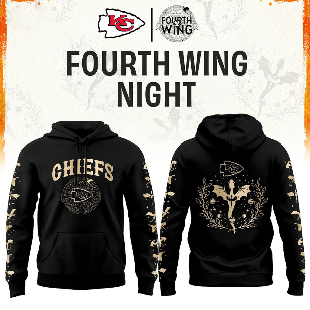 Kansas City Chiefs Dragon Wing Fantasy Night 2026 Hoodie Black Chiefs Merch Football Fans Gifts