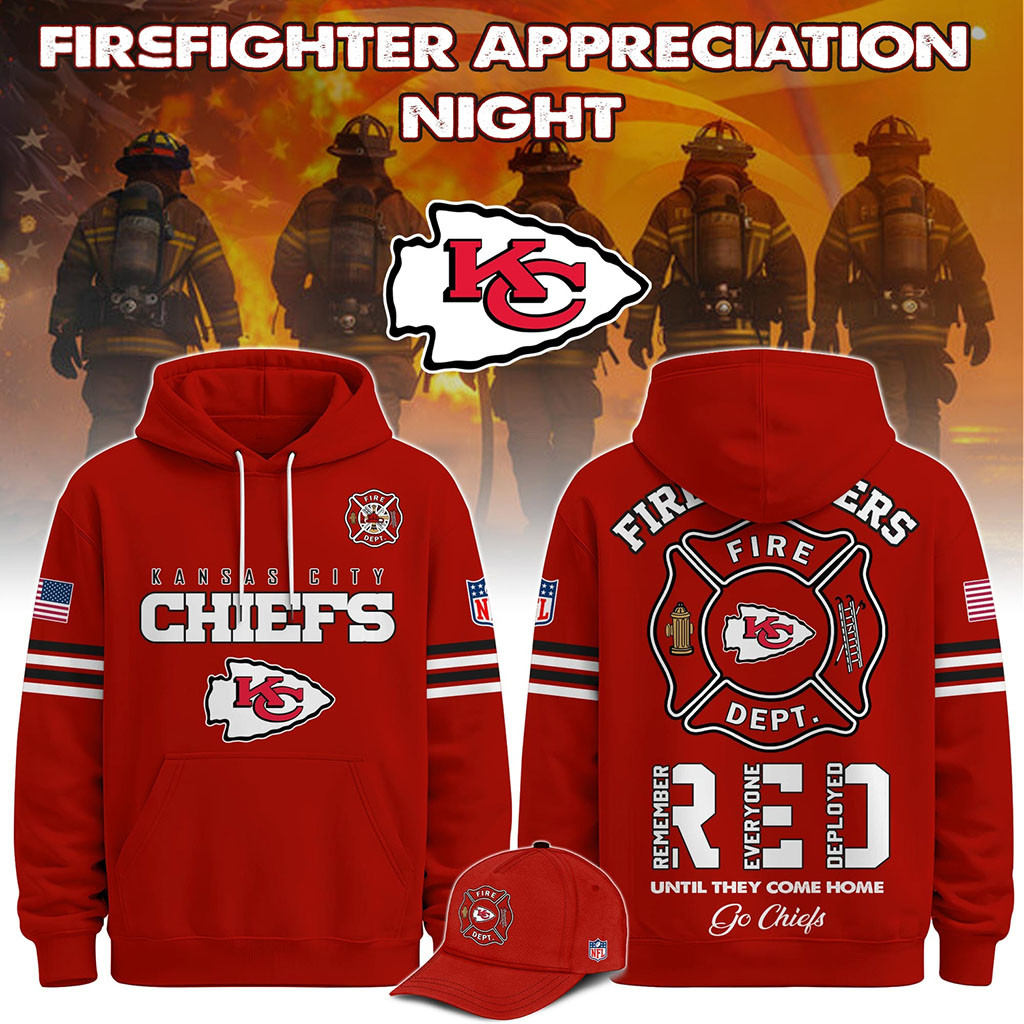 Kansas City Chiefs Firefighter Appreciation Night 2026 Hoodie KC Chiefs Merch Game Day Gifts
