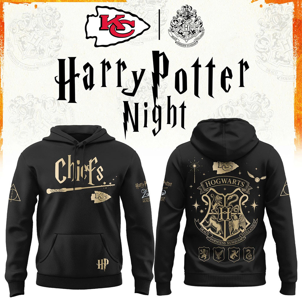 Kansas City Chiefs Football Harry Potter 25th Anniversary Hoodie 2026 KC Chiefs Merch Fan Gifts