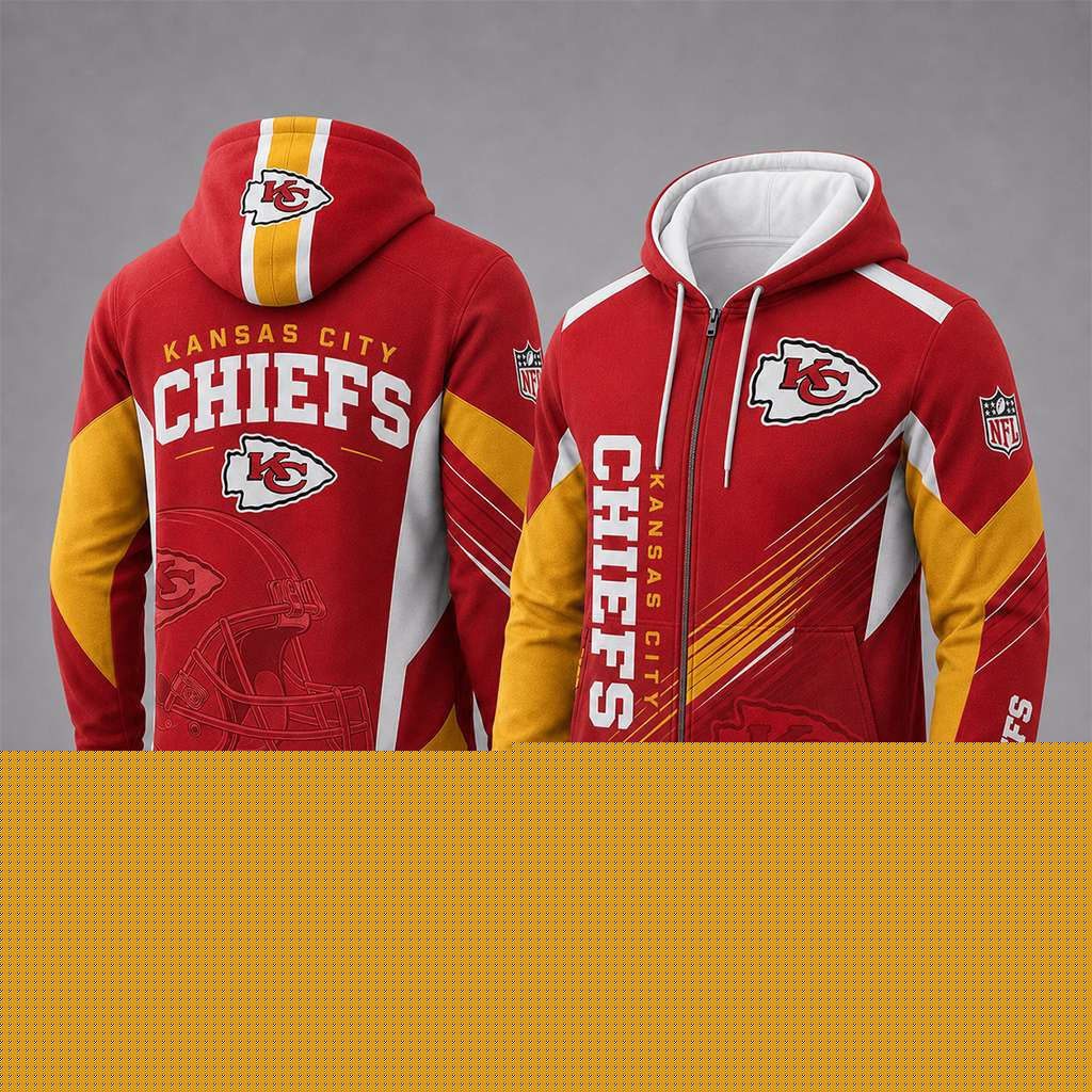 Kansas City Chiefs Game Day Zip Hoodie KC Chiefs Merch Best Gift For Football Lovers