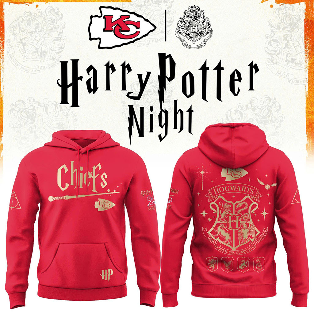 Kansas City Chiefs Harry Potter 25th Anniversary Hoodie 2026 KC Chiefs Merch Gift For Him