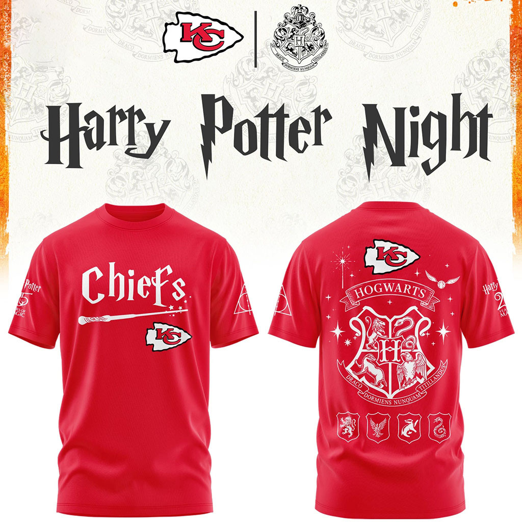Kansas City Chiefs Harry Potter 25th Anniversary T-Shirt KC Chiefs Merch Gift For Football Fans