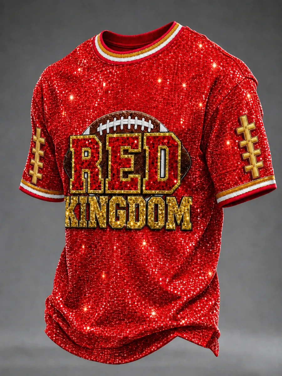 Kansas City Chiefs Merch Red Kingdom Kansas City Football T-Shirt Game Day Gift For Him Kansas City Chiefs Merch Red Kingdom Kansas City Football T-Shirt Game Day Gift For Him
