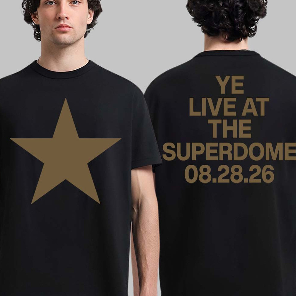 Kanye West Tour Merch YE Live At The Superdome New Orleans LA 2026 T-Shirt Golden Star Shirt Kanye West Tour Merch YE Live At The Superdome New Orleans LA 2026 T-Shirt Golden Star Shirt