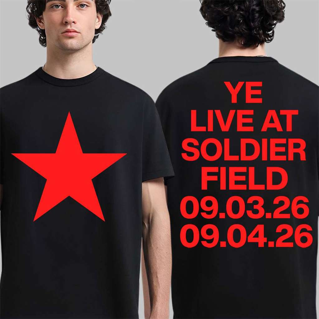 Kanye West Ye Live At Soldier Field Chicago 2026 Concert Star T-Shirt Kanye West Merch
