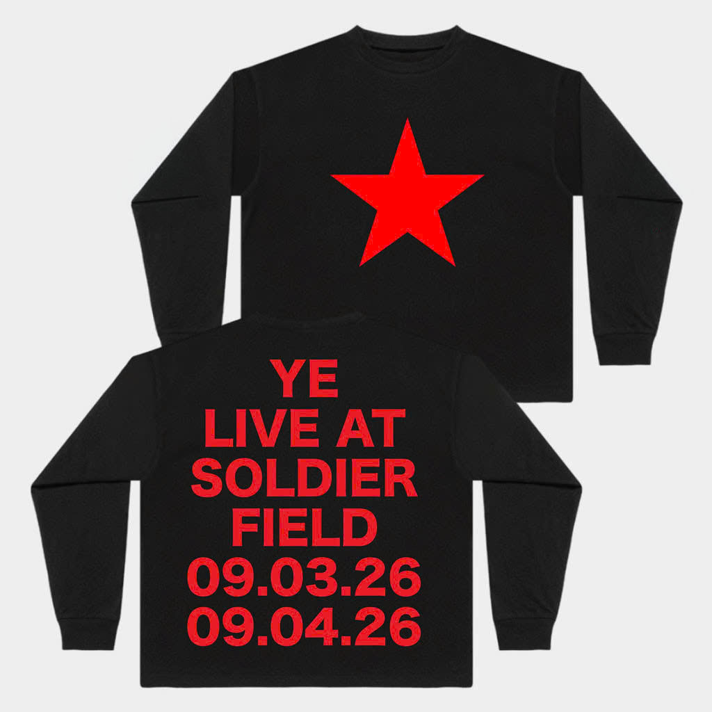 Kanye West Ye Live At Soldier Field Chicago 2026 Concert Star T-Shirt Kanye West Merch