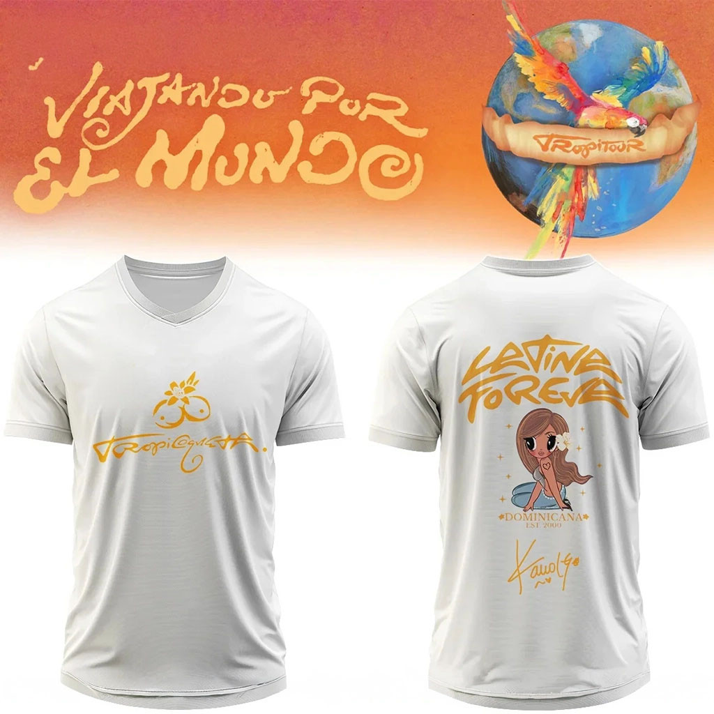 Karol G Nos Vamos de Tour Signature V-Neck Jersey Karol G Merch Best Gifts For Music Lovers