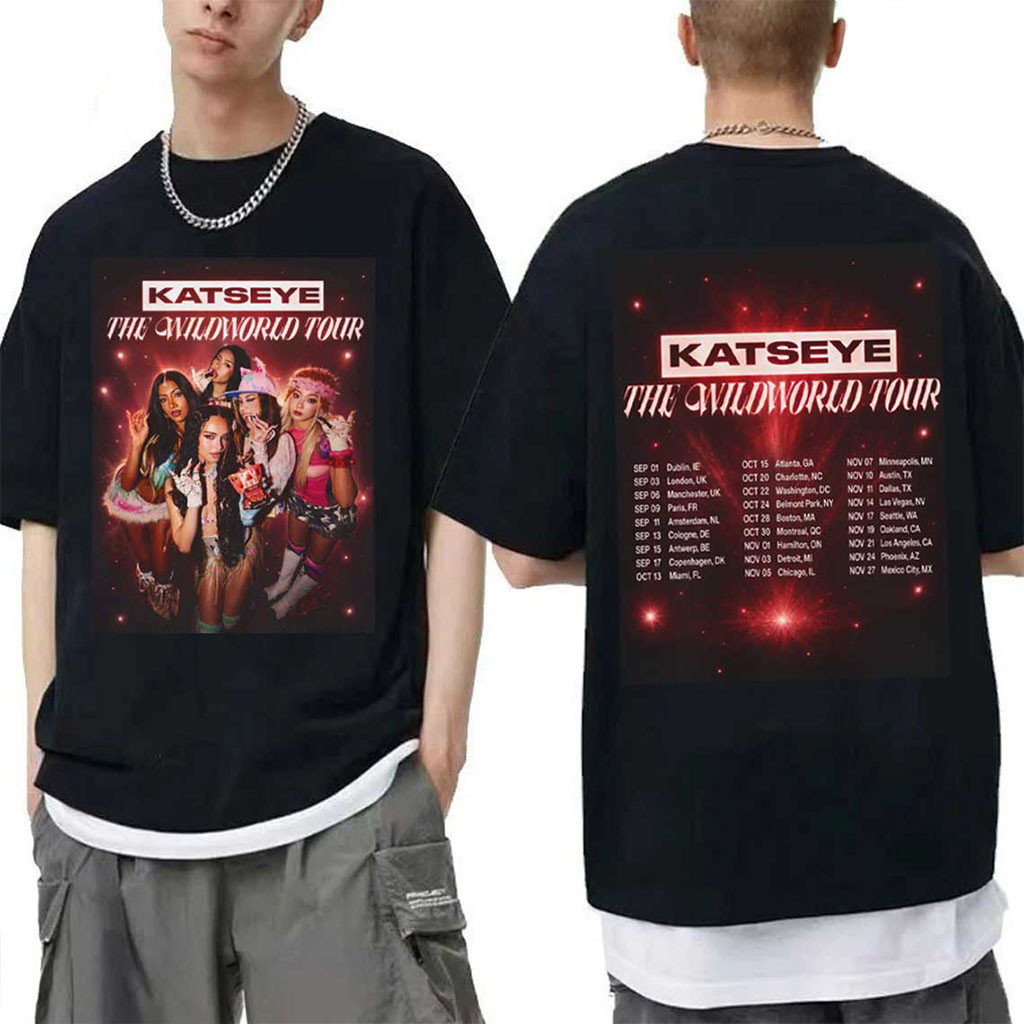 KATSEYE The Wildworld Tour T-Shirt KATSEYE Merch 2026 Concert Kpop Fan Apparel Gifts KATSEYE The Wildworld Tour T-Shirt KATSEYE Merch 2026 Concert Kpop Fan Apparel Gifts