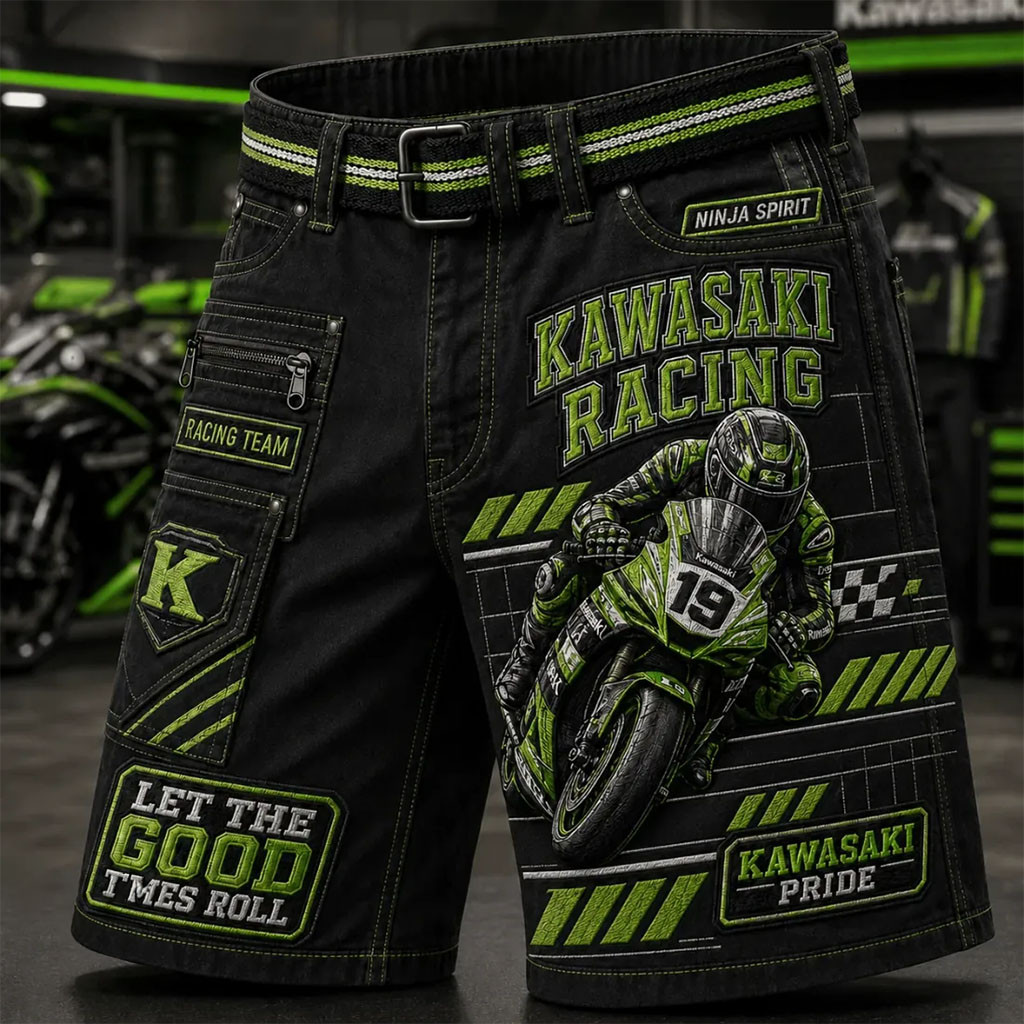 Kawasaki Racing Team Let The Good Times Roll Black Shorts Kawasaki Pride Merch Brother Gifts Kawasaki Racing Team Let The Good Times Roll Black Shorts Kawasaki Pride Merch Brother Gifts
