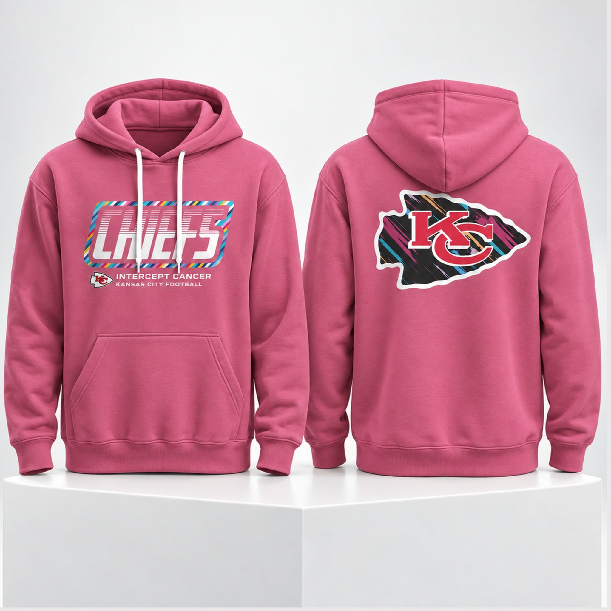 KC Chiefs Crucial Catch Pink 2026 Hoodie NFL Crucial Catch Merch Presents For Football Fans