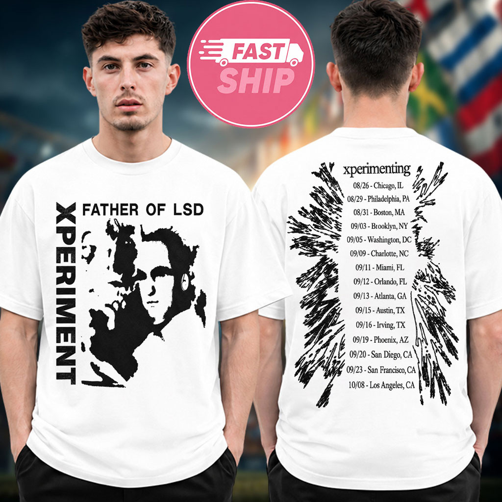 Ken Carson Merch Xperiment Tour 2026 Father Of LSD Tour Dates White T-Shirt Gifts For BFF