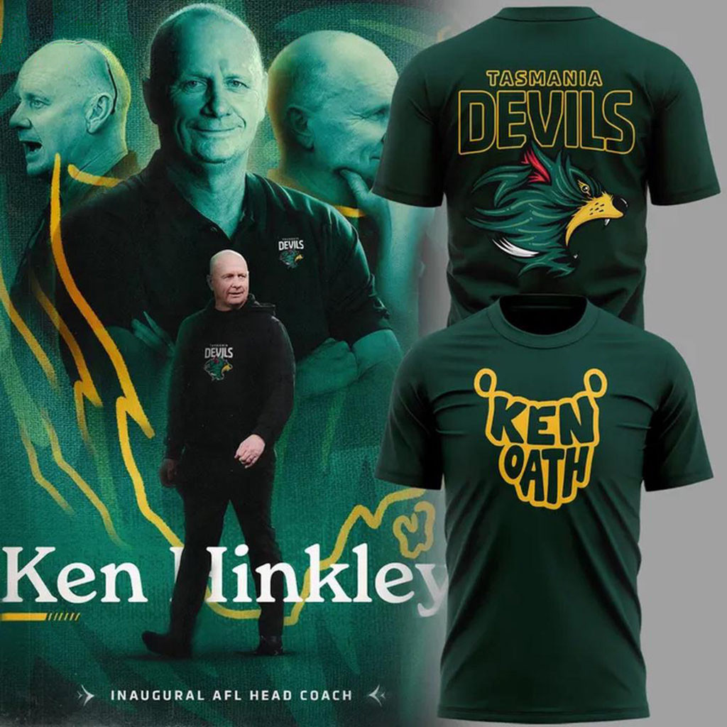 Ken Oath Tasmania Devils 2026 T-Shirt Ken Hinkley Merch Present For Football Fans Ken Oath Tasmania Devils 2026 T-Shirt Ken Hinkley Merch Present For Football Fans