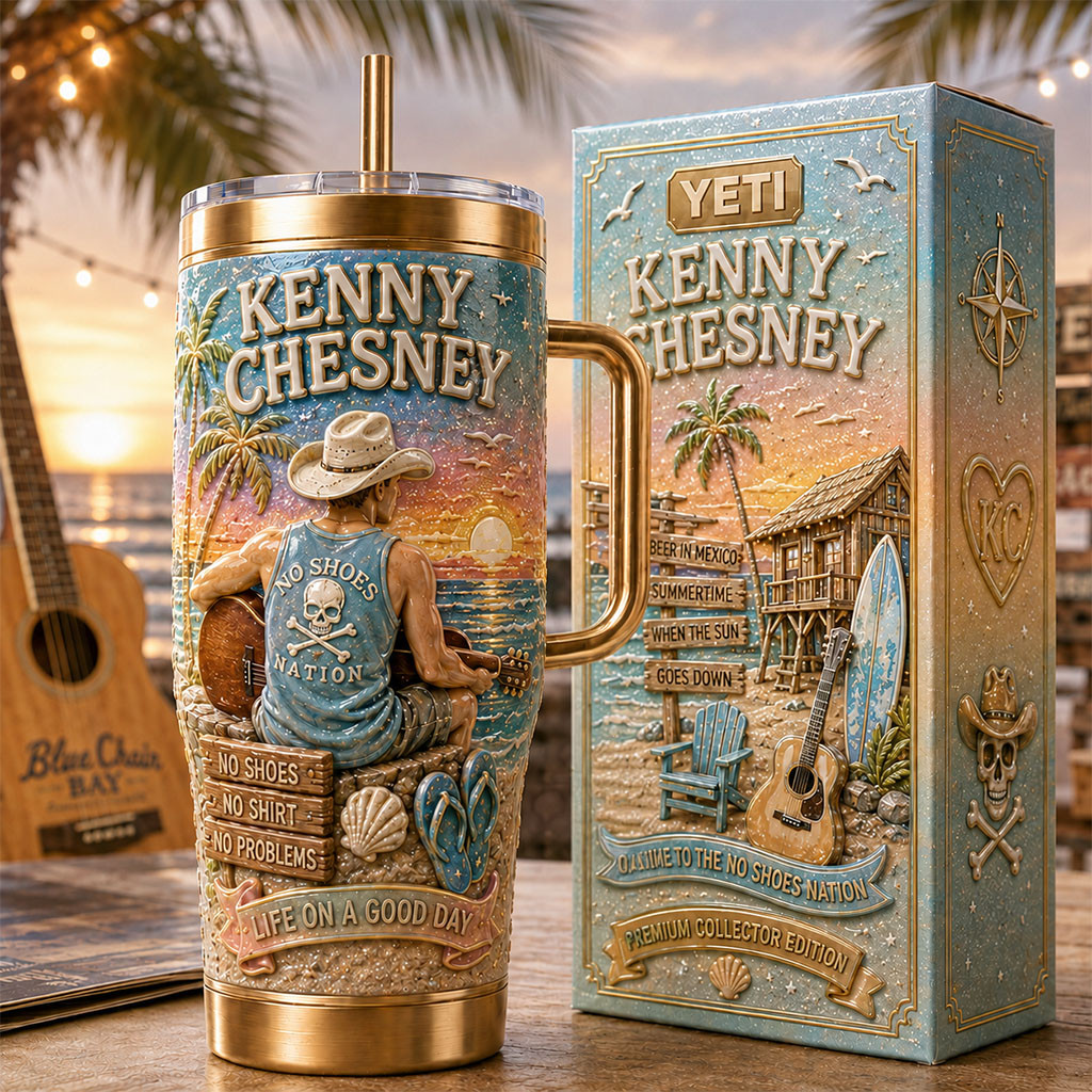 Kenny Chesney No Shoes Nation Tumbler Life On A Good Day Travel Cup Kenny Chesney Merch