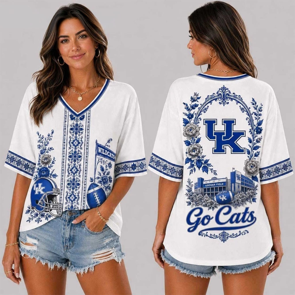 Kentucky Wildcats Collegiate Pride Go Cats V-Neck Shirt Kentucky Wildcats Merch Gift For Fans