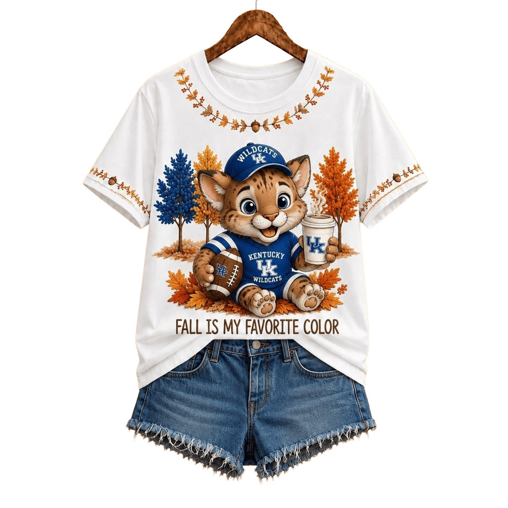 Kentucky Wildcats Fall Is My Favorite Color T-Shirt Kentucky Wildcats Merch Football Fan Gifts