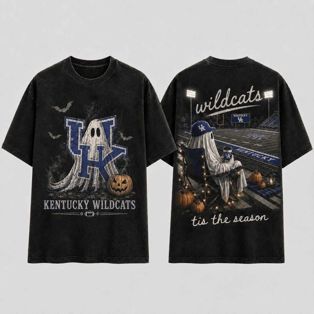 Kentucky Wildcats Merch Halloween Ghost T-Shirt Tis The Season Tee Present For Football Lovers Kentucky Wildcats Merch Halloween Ghost T-Shirt Tis The Season Tee Present For Football Lovers