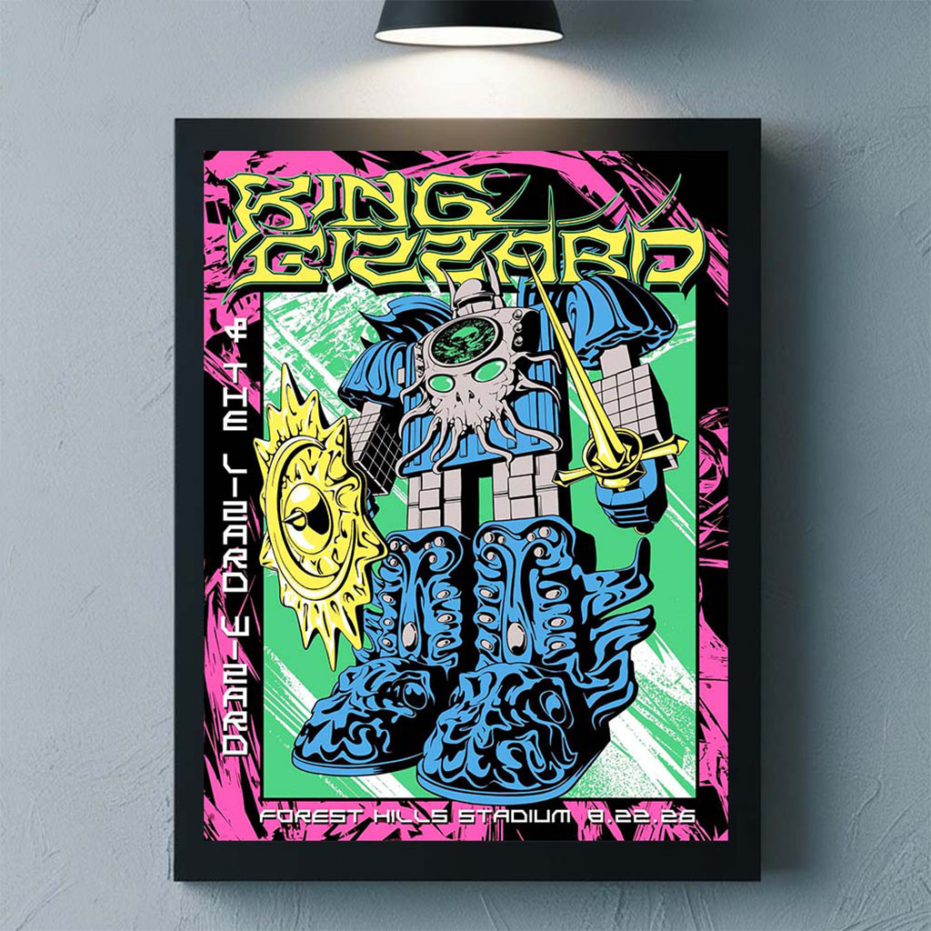 King Gizzard And The Lizard Wizard Merch Forest Hills New York 2026 Night 3 Poster Home Decor King Gizzard And The Lizard Wizard Merch Forest Hills New York 2026 Night 3 Poster Home Decor