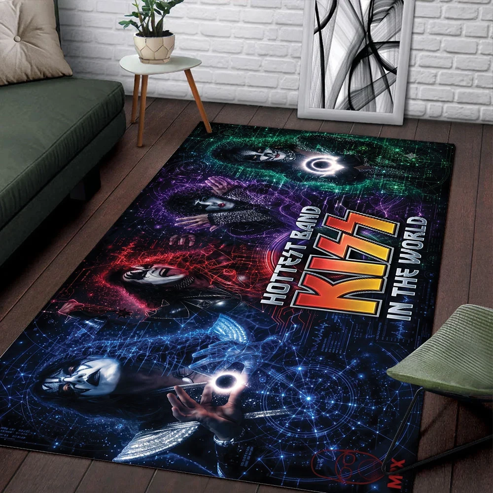 KISS Hottest Band In The World Area Rug KISS Band Merch Living Room Decor Gift For Music Lovers KISS Hottest Band In The World Area Rug KISS Band Merch Living Room Decor Gift For Music Lovers