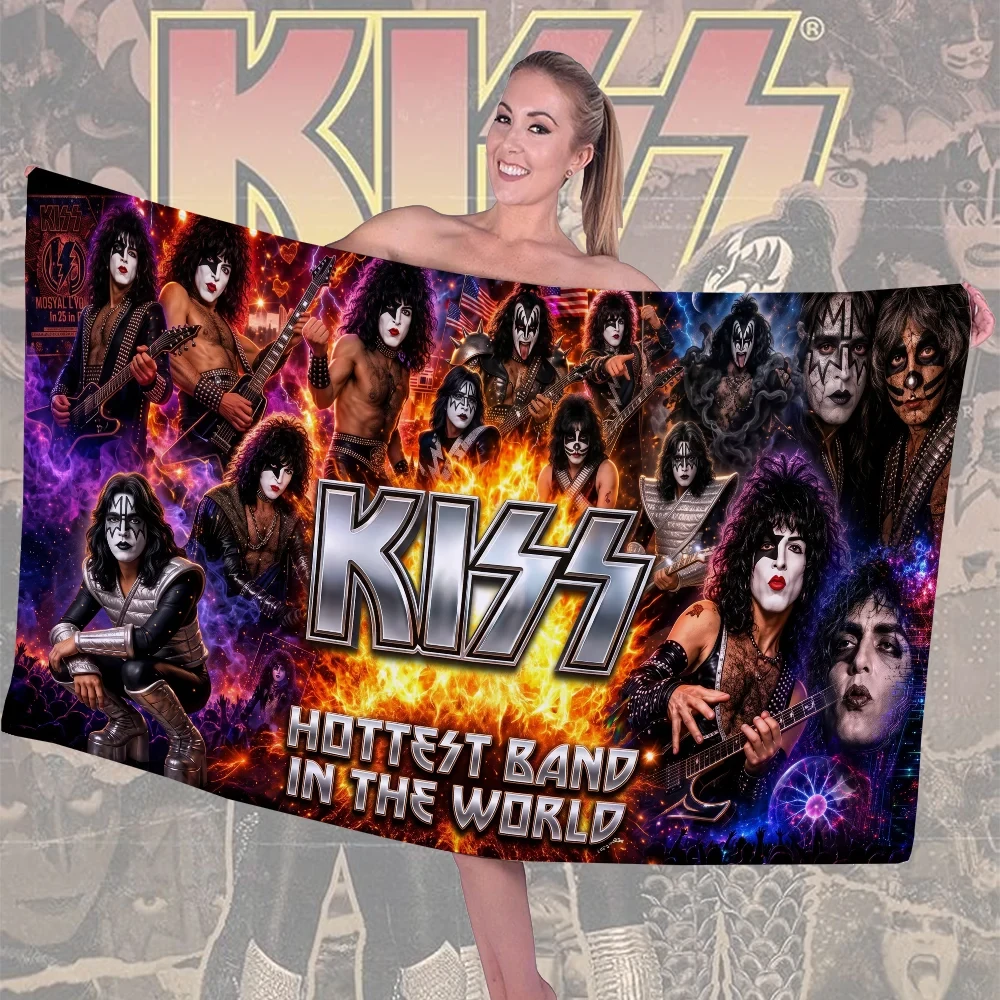 KISS Hottest Band In The World Beach Towel KISS Band Merch Gift For Music Lovers KISS Hottest Band In The World Beach Towel KISS Band Merch Gift For Music Lovers